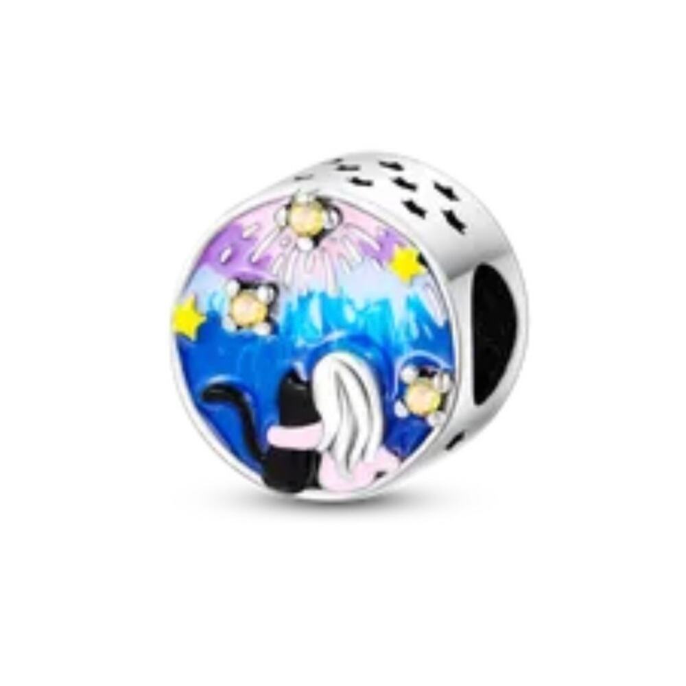 Fireworks Enamel Charm